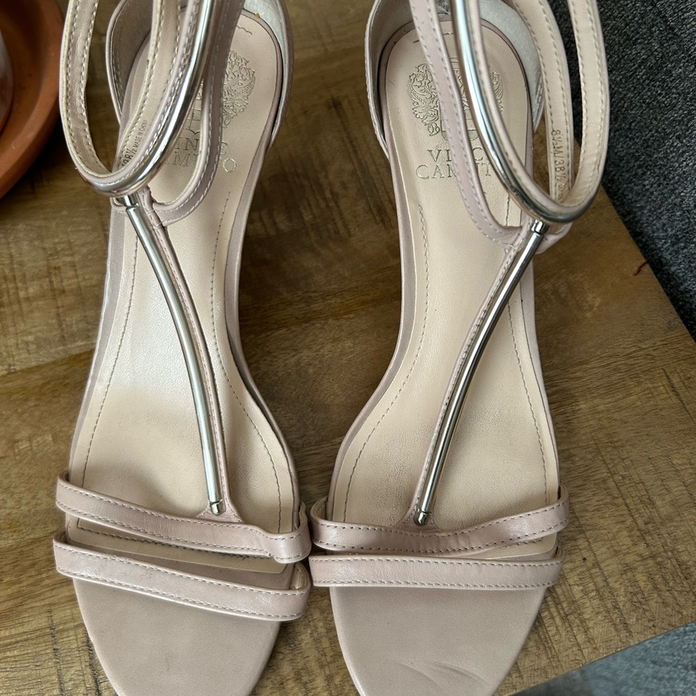 Vince Camuto Cream Sandals with Elegant Straps